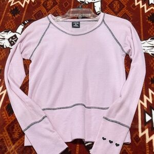 bcg Light Pink Thermal Long-Sleeve Crew Top